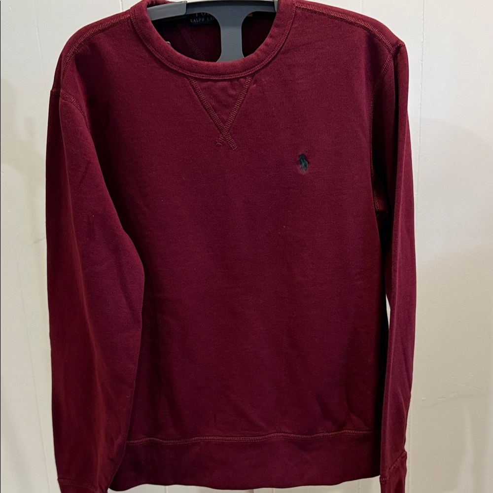 Ralph Lauren Men's Deep Red Crewneck Sweater